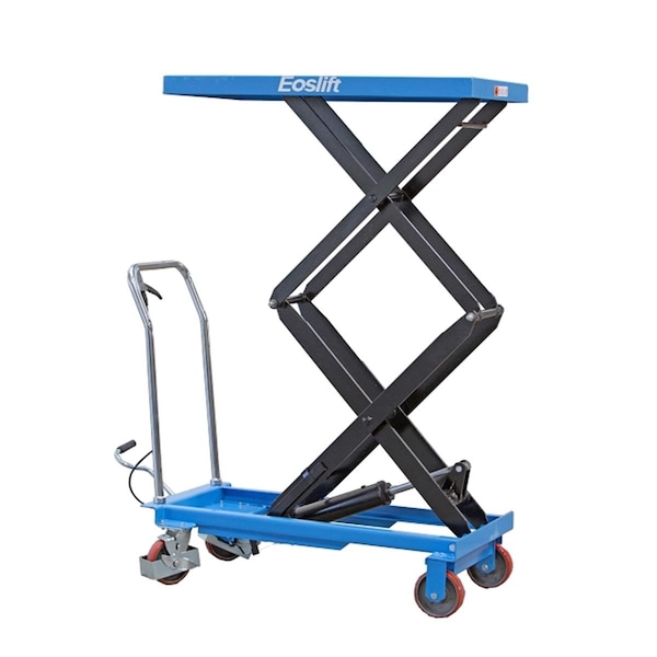 Eat-In Dual Scissor Lift Table Cart, 17 x 21 x 40 in. EA3480717 - main